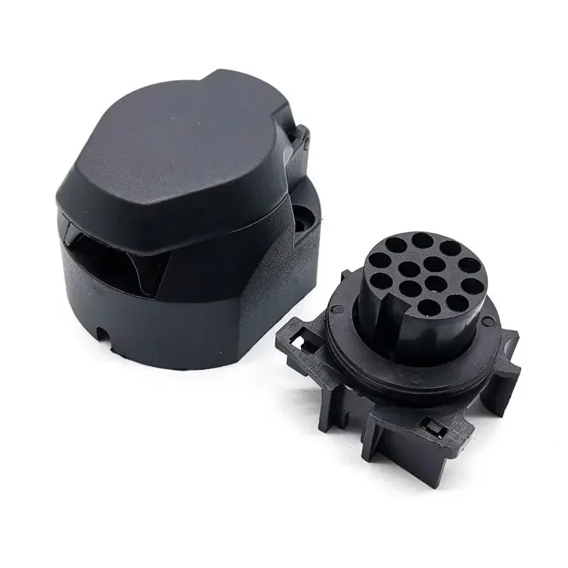 13Pin 12V Euro Round Trailer Caravans Socket Electrical Connector Adapter Towing Socket Plug Car Accessories
