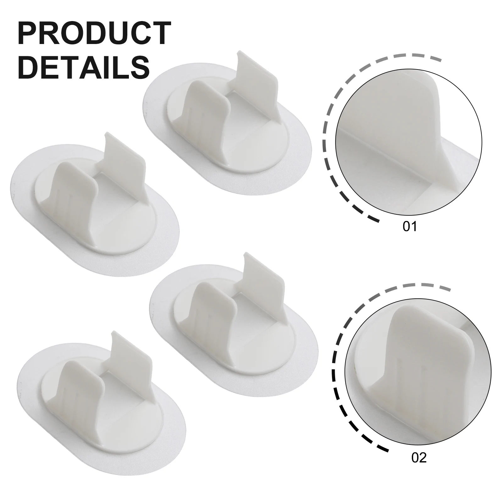 

4-Piece Washing Machine Drain Wall Fixer For 3-3.8cm Diameter Hose. Suitable For Most Washing Machines.
