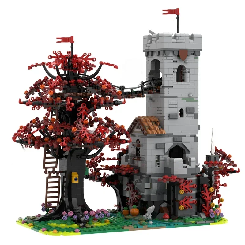 2046pcs Creative Forestmens Crossing Castle Moc 21346 76428 Building Blocks Bricks Desktop Ornaments Model Assembly Toy Kid Gift