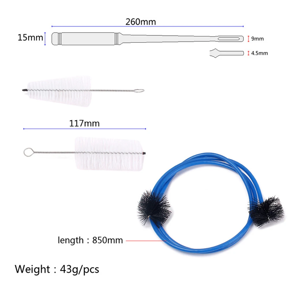 

Trumpet Cleaning Kit 4pcs Flexible Snake Brush Mouthpiece Casing Brush Maintenance Set Essential for Brass Instruments