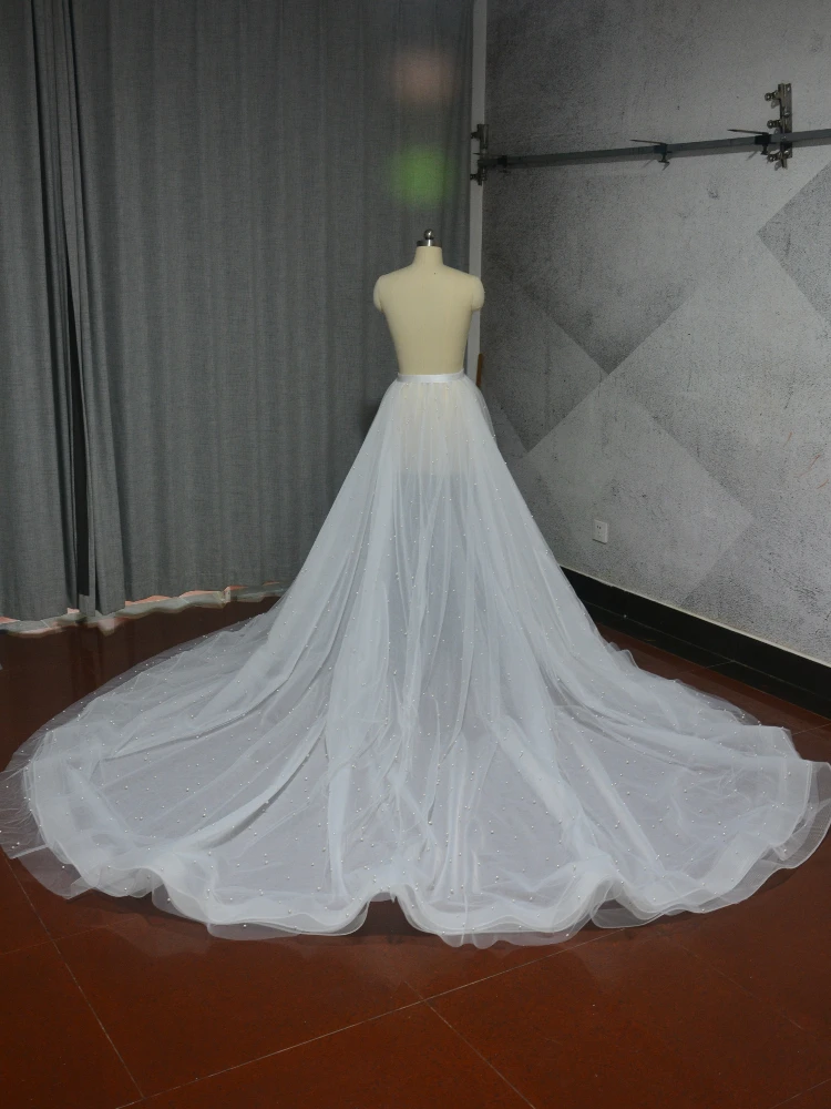 

БЕЛЫЙ жемчужный тюль Съемная юбка Нижняя юбка Свадебная нижняя юбка Тюлевая свадебная юбка overskirt Съемная накладка на свадебное платье