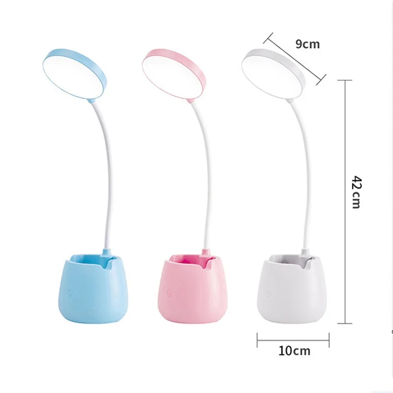 LED desk lamp rechargeable with penlight portable eye protection night light usb bedside lamp study dormitory reading light
