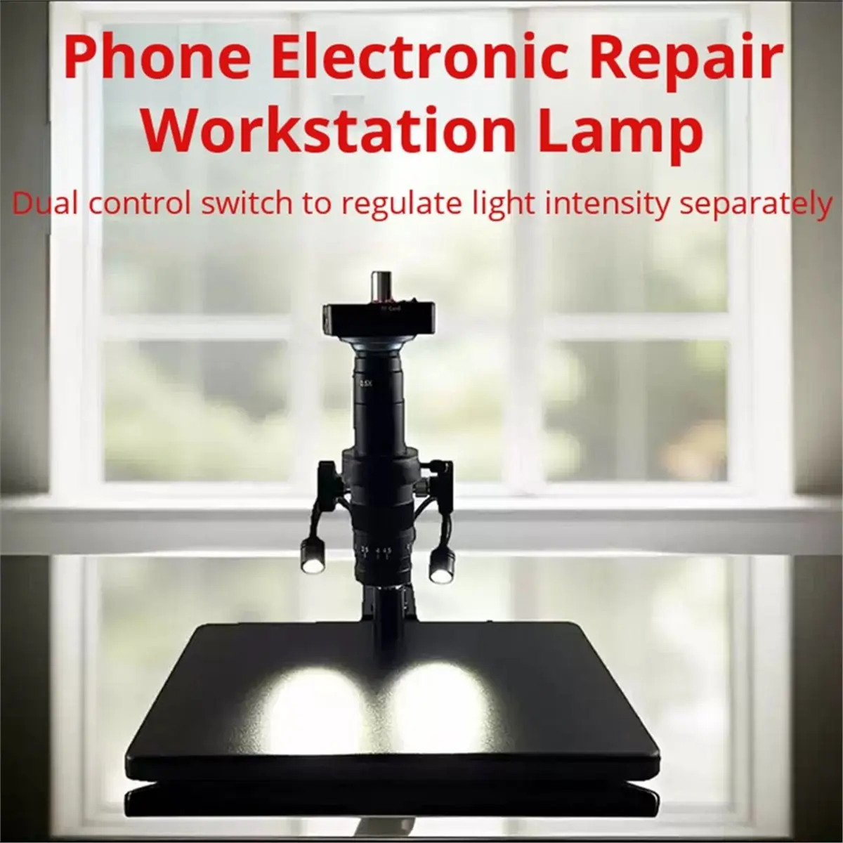 PROMOTION~ LED Microscope Light Source Lamp Illuminators for Industrial Camera Digital Microscope Phone Soldering Repair Welding
