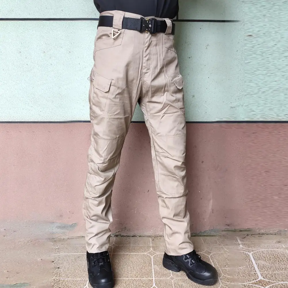 Waterproof Pants Waterproof Men's Cargo Pants with Elastic Waist Wear-resistant Outdoor Trousers for Daily Wear for Casual