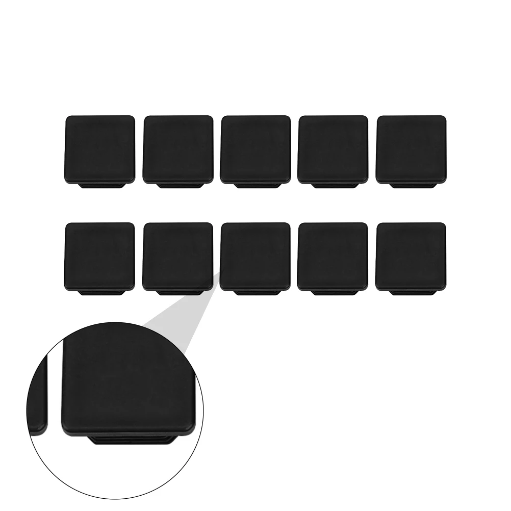 

100pcs Square Plastic Cover Furniture Leg Plug Blanking End Caps Tube Bung Noiseless Chair Glide Tubing Plug Cap For Wooden