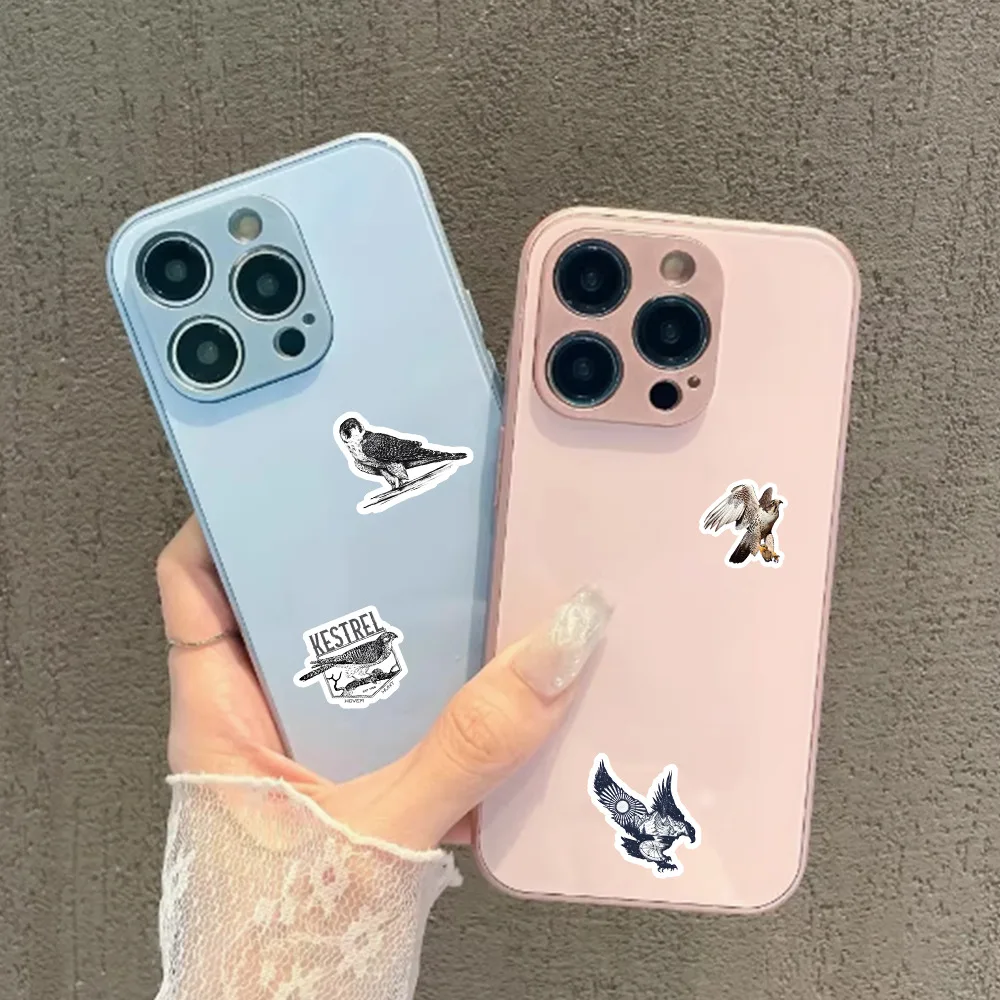 

10/60PCS Cool Falconry Cartoon Stickers Birds Animals Graffiti Raptors of Prey Decoration Laptop Guitar Car Bike Decals Toys