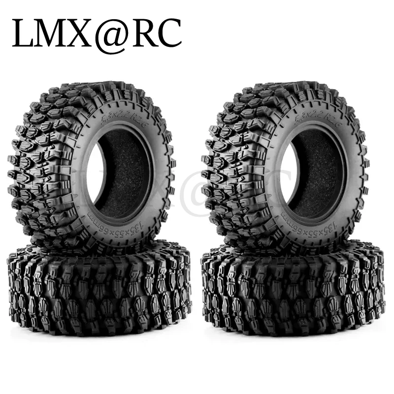 4Pcs 135X55mm 2.6 Inch Rubber Tire Wheel Tyre For 1/8 1/10 RC Crawler Car Axial SCX10 Wraith RR10 Capra YK4082 YK4083