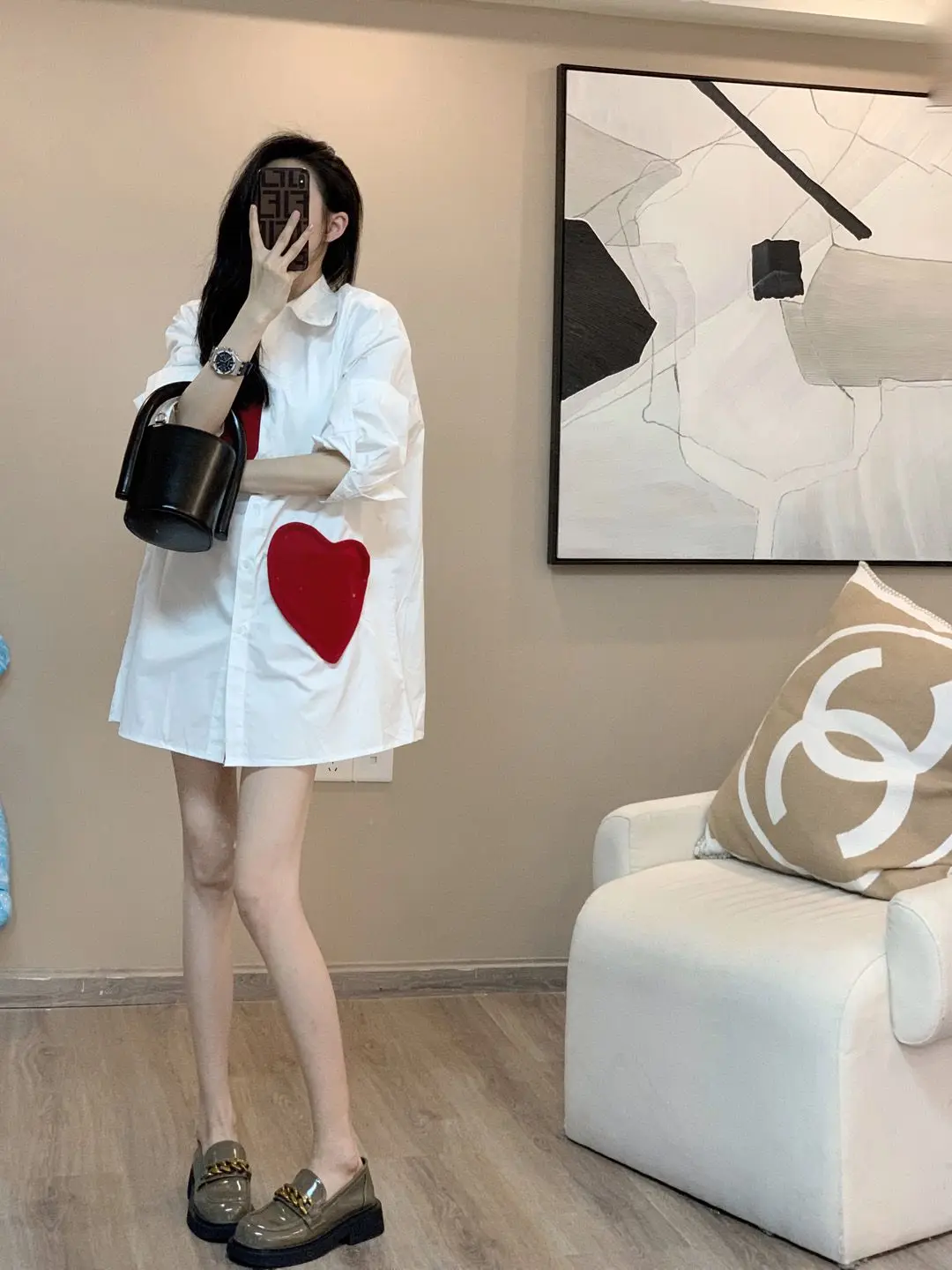 Shirt for women in spring and autumn new Korean style design niche fashion western-style white chic top