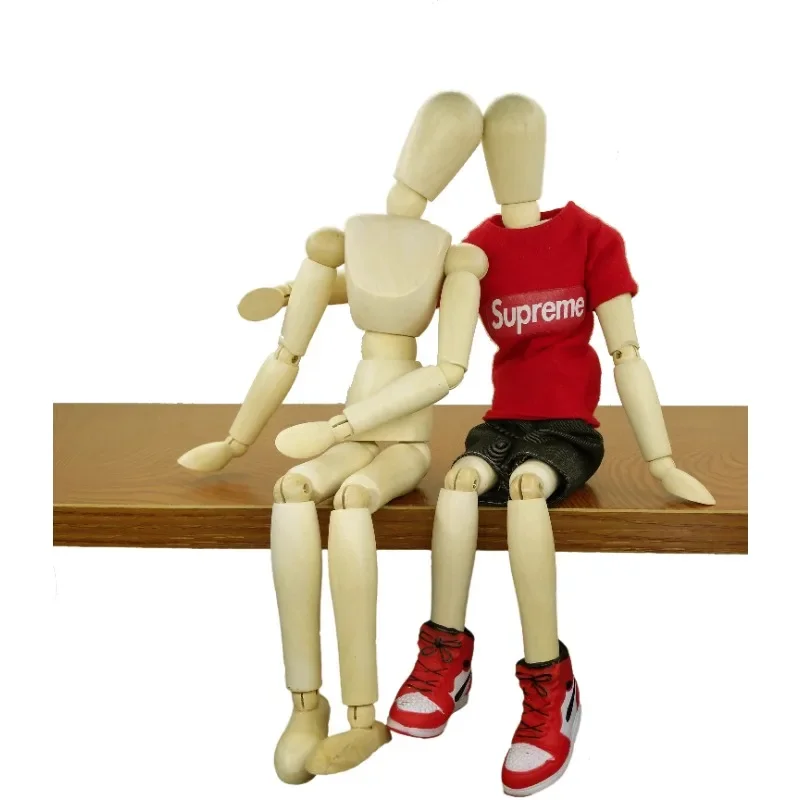Puppet man ornament, changing wood doll joint model