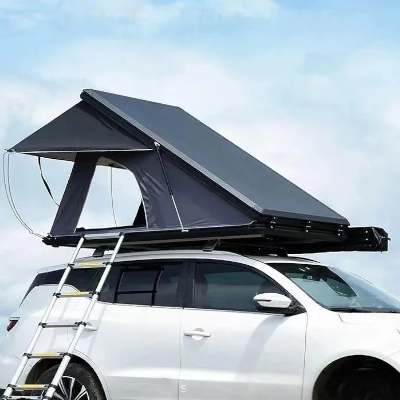

Portable Waterproof Outdoor Car Rooftop Tent 4x4 Offroad Camping Aluminum Pole Ladder Self-Driving Tour Made Can Oxford Cloth