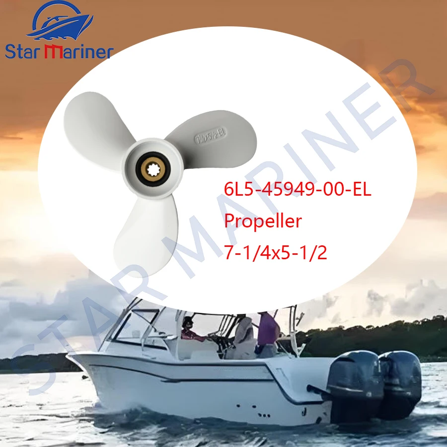 

Пропеллер лодочного двигателя 646-45942 7-1/4x5-1/2 для подвесного двигателя Yamaha 2HP 3HP 2A 7 1/4x 5 1/2 7-1/4x5-1/2-BL 646-45942-01 Запчасти