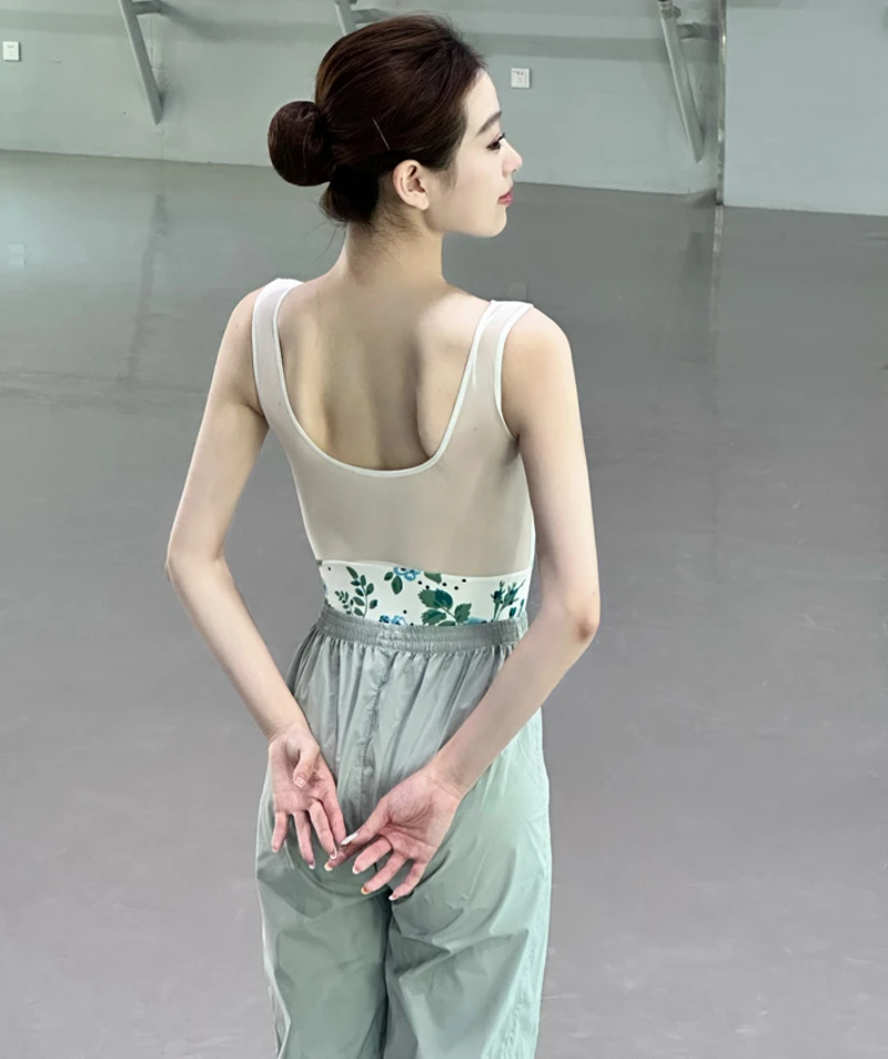 Ballett Tanz Trikot Erwachsene tägliche Praxis Tanz kleidung Frauen Advanced Printing Ballett Trikot elegante Yoga Overall – Detail 6