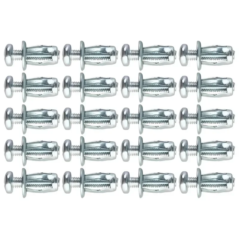 20pcs Jack Nuts Screw Petal Screw Anchors Petal Expansion Plugs for Curtain Expansion Clamp Petal Rivet Lock Jack Nut Bolt