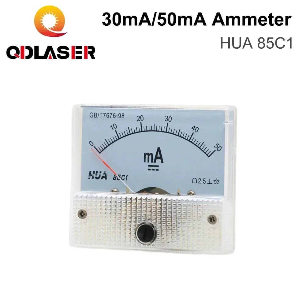 qdlaser-30ma-50ma-amperimetro-hua-85c1-dc-0-30ma-0-50ma-painel-de-corrente-amperometro-tester-para-maquina-de-gravacao-a-laser-co2