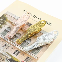 1Pcs Crocodile High Precious Metal Hand Clip, Vintage Book Page Clip, Solid Reading Marker, Book Clip For Book Lovers Collection