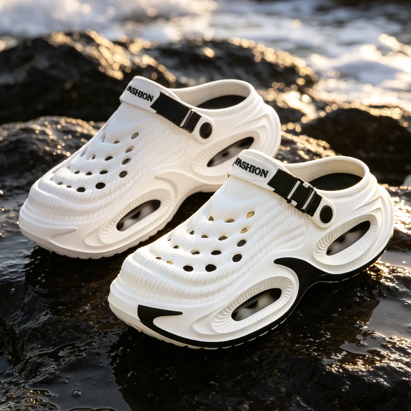 Herren Damen Outdoor Wasserschuhe Schnelltrocknend Atmungsaktive Garten-Clogs Rutschfeste Dicke Sohlen Strand-Slipper Lässige Wading-Aqua-Schuhe – Detail 8