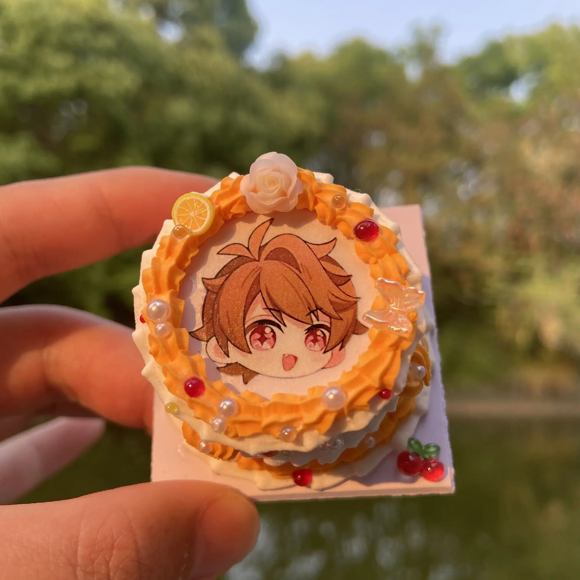 

Слезы Фемиды, 1 шт., миниатюрный кукольный домик, имитация глиняного персонажа, торт на день рождения, мини-модель еды для OB11, аксессуары для кукол, игрушки