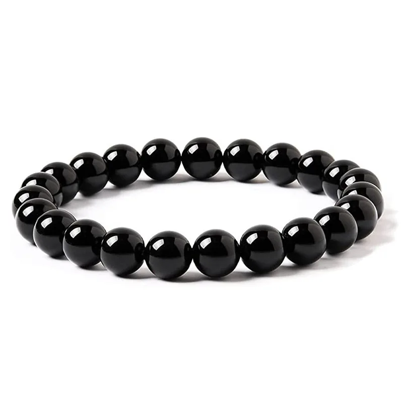 Obsidian Bracelet for Men and Women Couple Student Personalized Hand Jewelry Beads Tiger Eye Volcanic Stone Bracelet