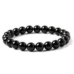 Obsidian Bracelet for Men and Women Couple Student Personalized Hand Jewelry Beads Tiger Eye Volcanic Stone Bracelet