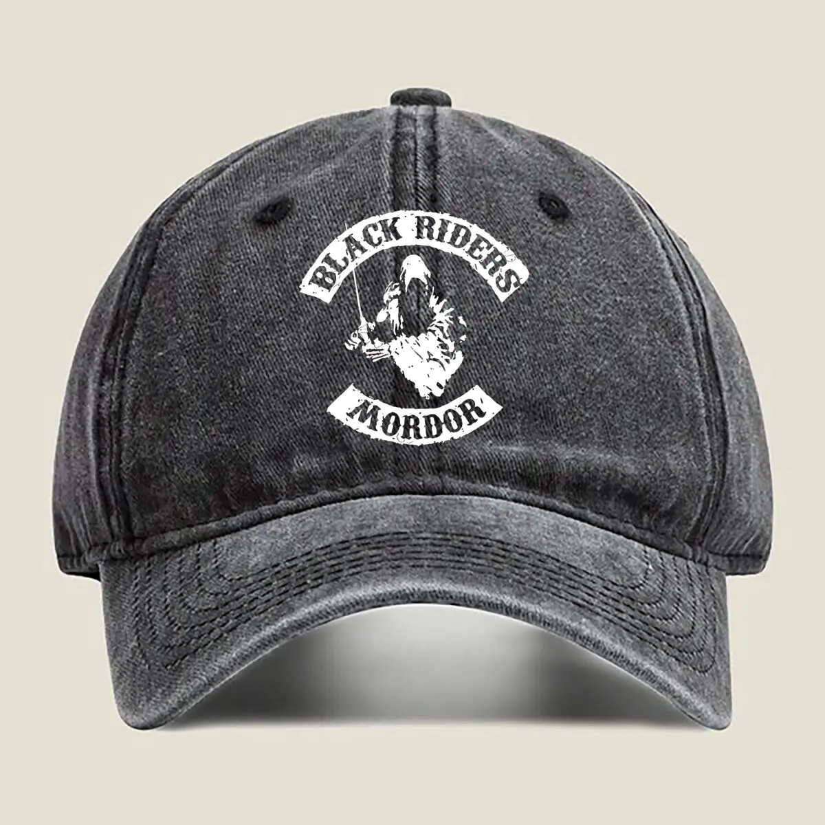 

“Black Riders of Mordor Fantasy - Themed, Retro - Logo Design” Washed Baseball Cap