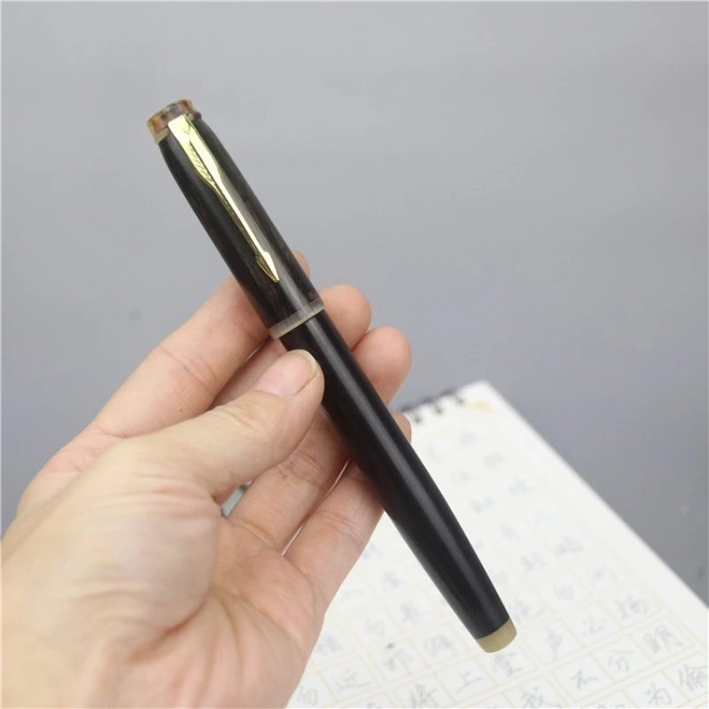 

High-end Solid Wooden Fountain Pen Imported Ebony Wood Handcrafted, Suitable for Business Gifts + Free Pen Case Office Supplies