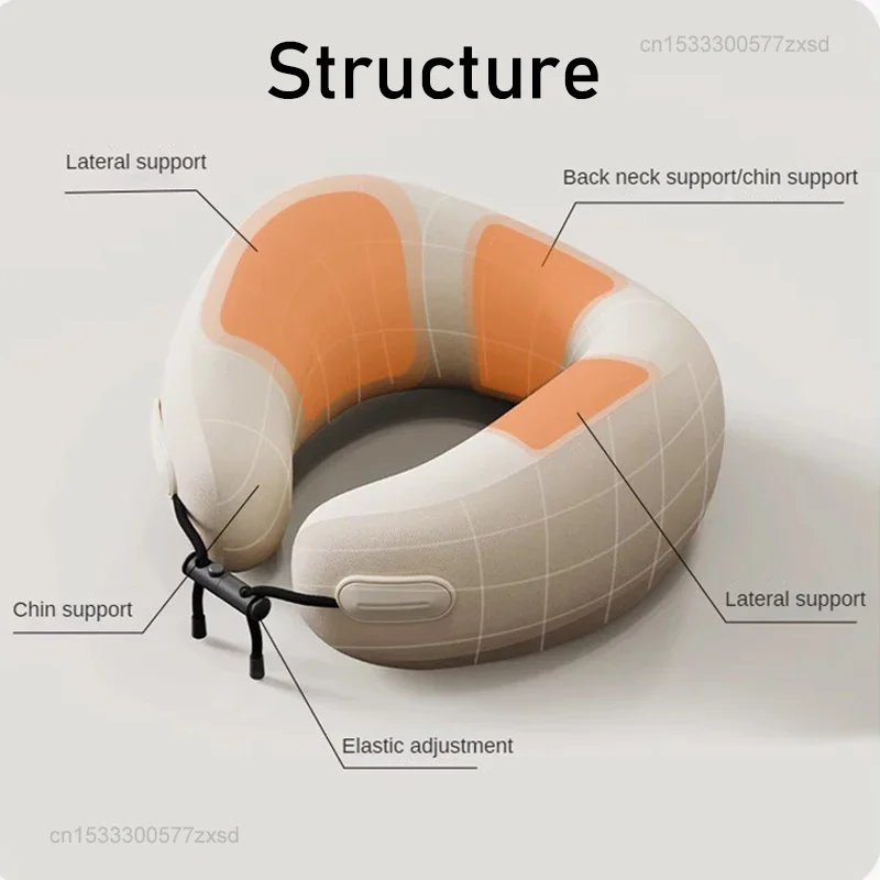 EVERYTHINK Travel U-shaped Pillow Simple Fashion Nap Driving Travel Neck Protection Pillow Comfortable Relief Fatigue