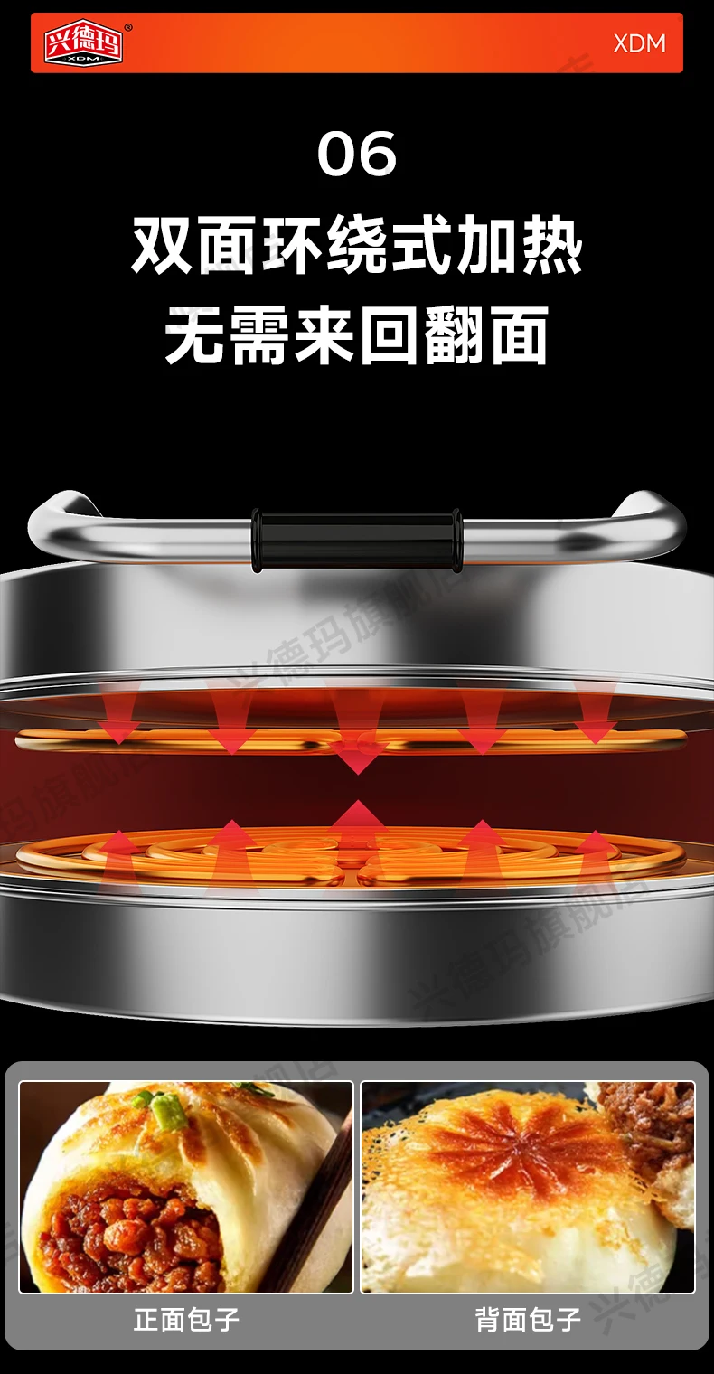 Y Электрическая сковорода для блинов, сковорода с антипригарным покрытием, электрическое отопление, автоматический контроль температуры, машина для блинов с двусторонним нагревом