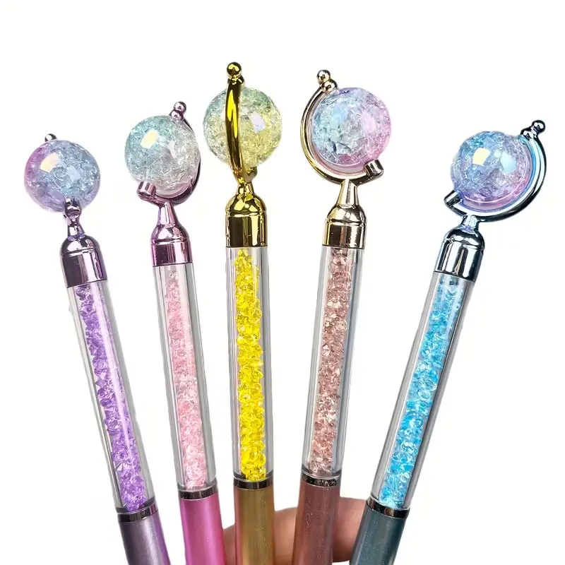 20 Crystal Rotating Globe Ballpoint Pens, Customizable, Creative Office and Study Supplies, Desktop Decoration Signature Pens, Suitable for Back-To-School Season, Halloween, and Christmas Stationery, Shower Pens as Gifts for Guests, Birthday Thank-You Gifts, Birthday Presents, Guest Gifts, Elegant Souvenirs