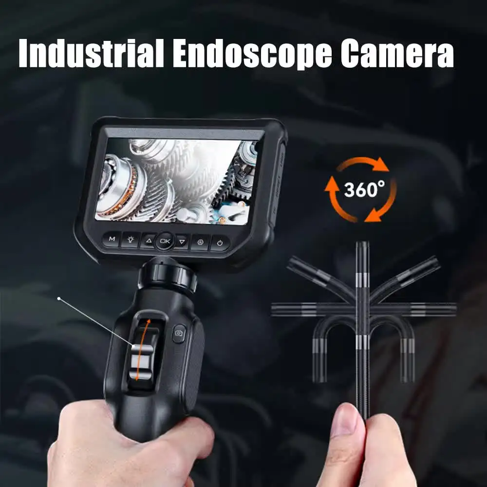

Industrial Endoscope Camera 6/8mm 1080P With IPS Screen 360 Degree Rotation Inspection Camera Borescope For Cars Pipe