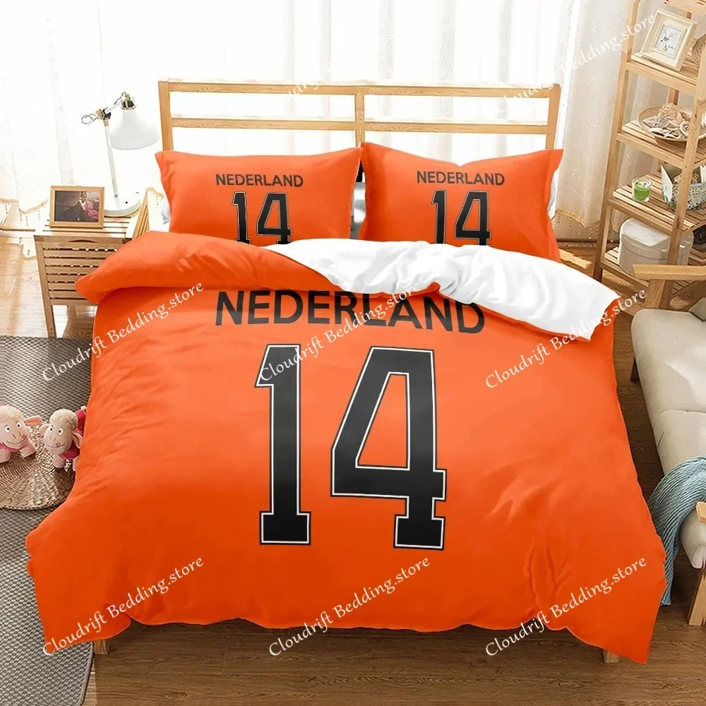 

National Soccer Team Core Player Number Duvet Cover Set EU Single Double King US Twin Full Queen Size Bedclothes741