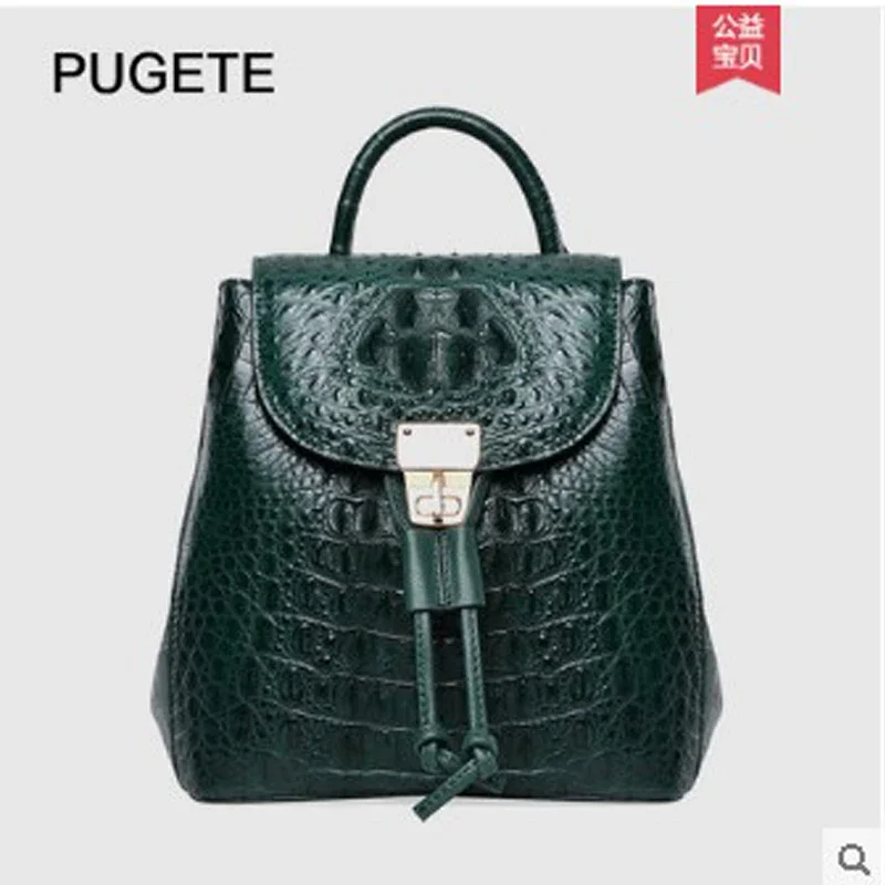 

pugete New crocodile backpacks for women's leather backpacks for women's business casual backpacks