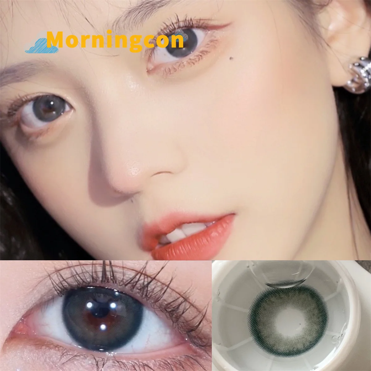 Yulan blue  Myopia Prescription Soft Colored Contacts Lenses For Eyes Small Beauty Pupil Make Up Natural Yearly