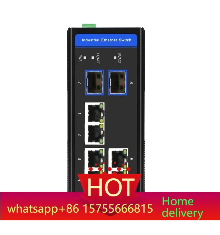 

Промышленный PoE-коммутатор Ethernet, 6 портов 10/100Base-T + 2 порта 100Base-F, неуправляемый