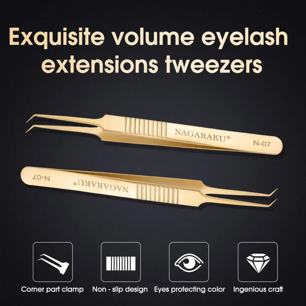 NAGARAKU Premium Beauty Makeup Tweezers N-07 tweezers eyelash extensions false eyelash tweezers eyelash tools