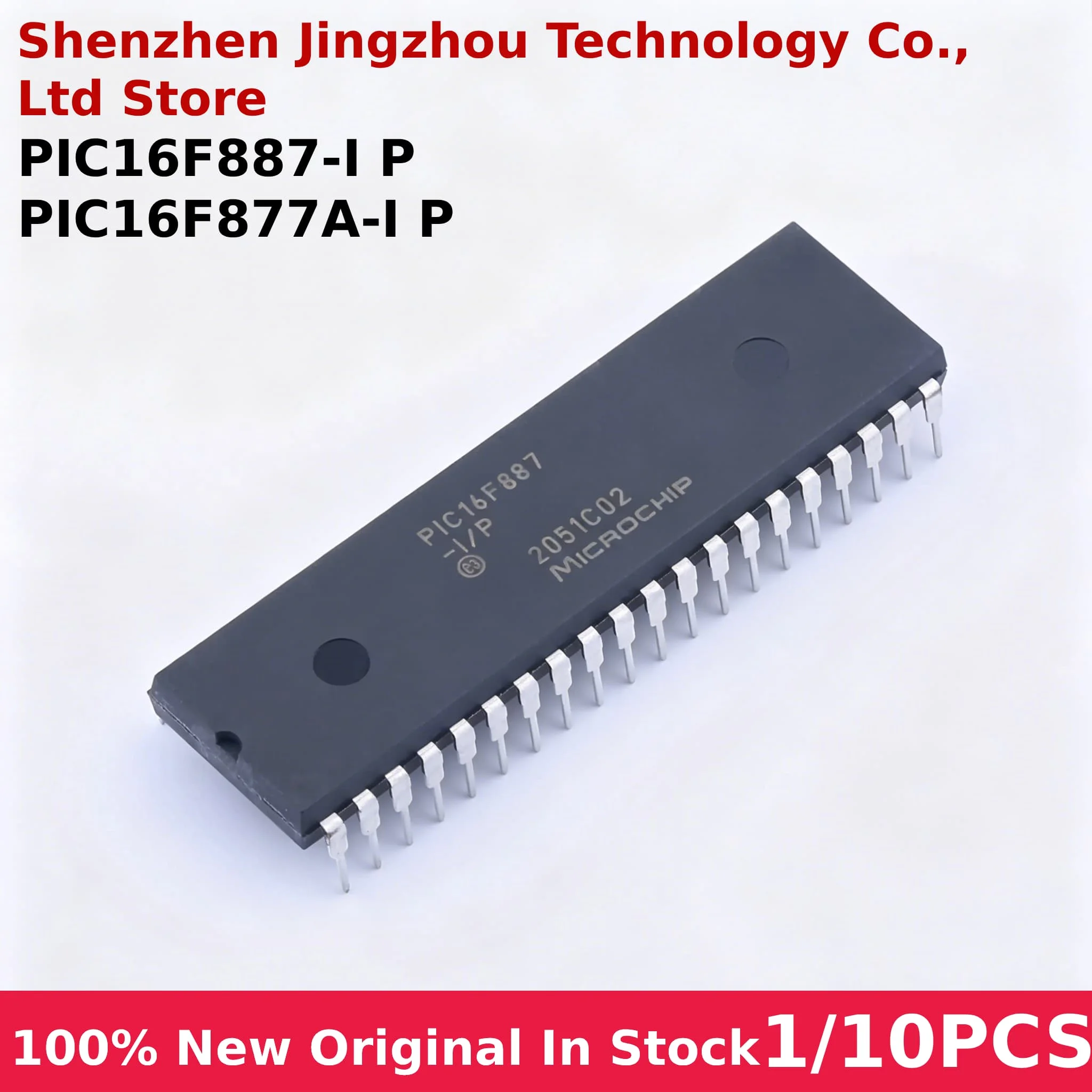 

100% New 1/10PCS PIC16F887-I/P PIC16F877A-I/P PIC16F887 PIC16F877A DIP-40 Chipset