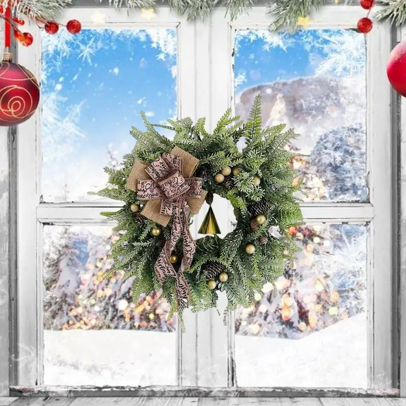 Outdoor Christmas Wreath Beautiful Door Wreath Christmas Winter Front Door Wreath Decorative Ornaments Christmas Tree Ornaments