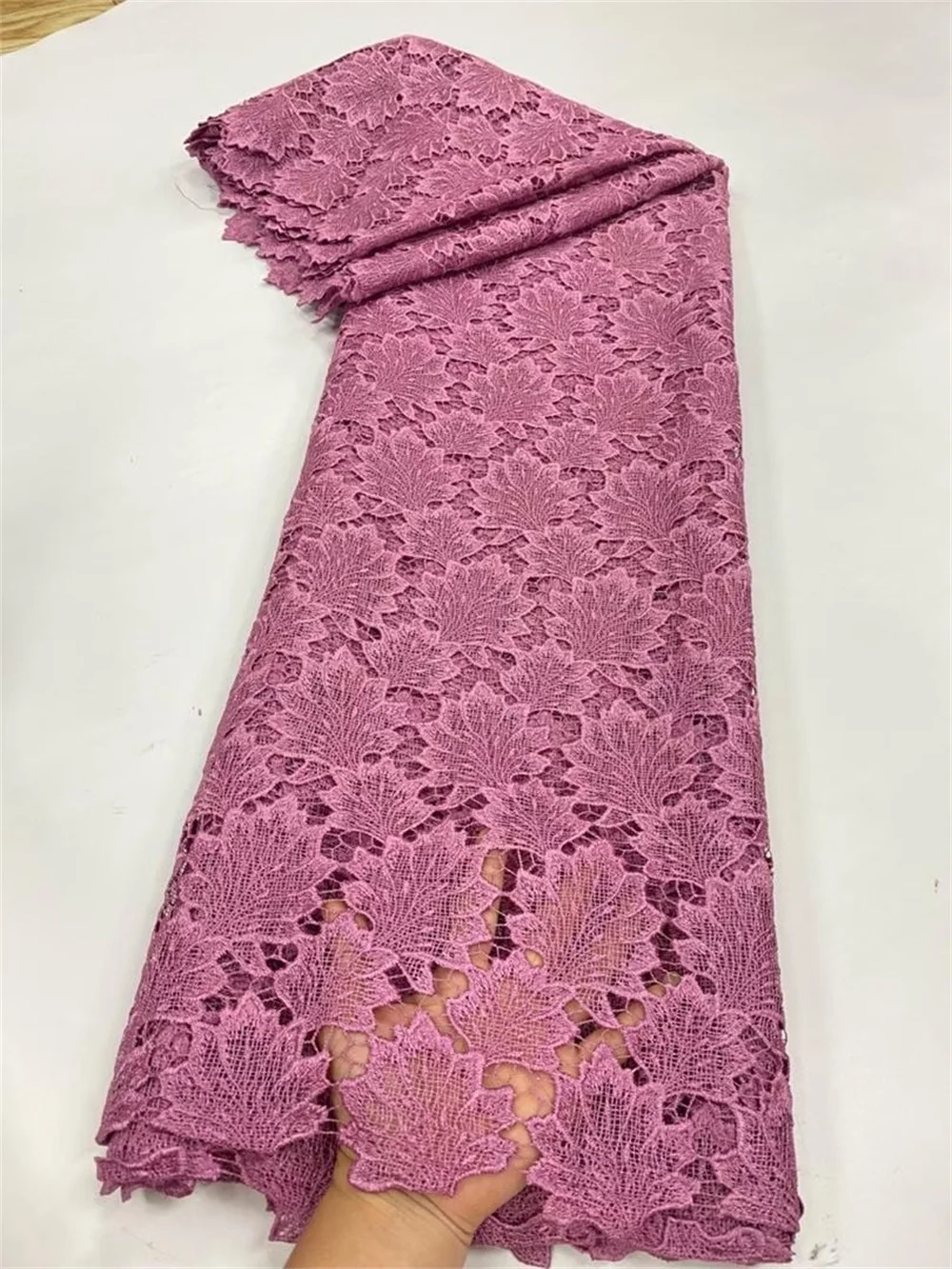 

2025 Latest High Quality African Nigerian With Tulle Sewing Lace Fabric Guipure Embroidery Dresses Sequins 5Yards JL499