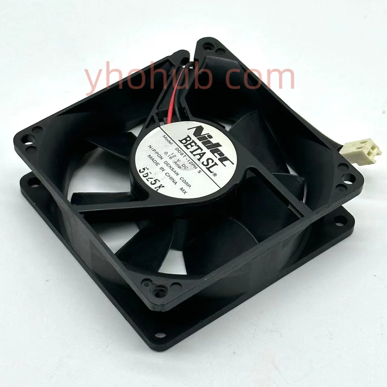 

Nidec D08T-12PH DC 12V 0.16A 80x80x25mm 2-Wire Server Cooling Fan