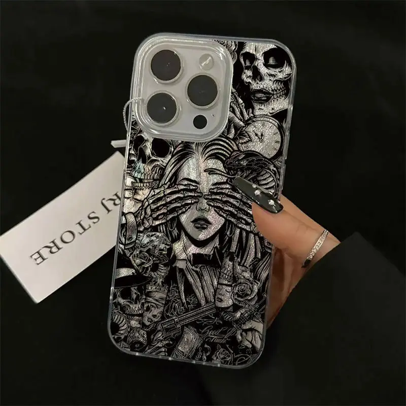 

Чехол для телефона «Скелет и девочка» для Huawei Honor 200 200LITE X9 X9A X9B X8 X7 X6 X5 X8A X7B X6A X5B X8C Противоударный чехол