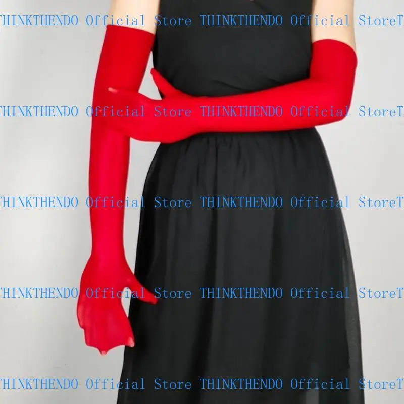 

39BB Nightclub Ultra-thin Gloves Long Gloves Party Accessory Summer Ultra-thin Gloves for Concert Full Finger Ultra-th