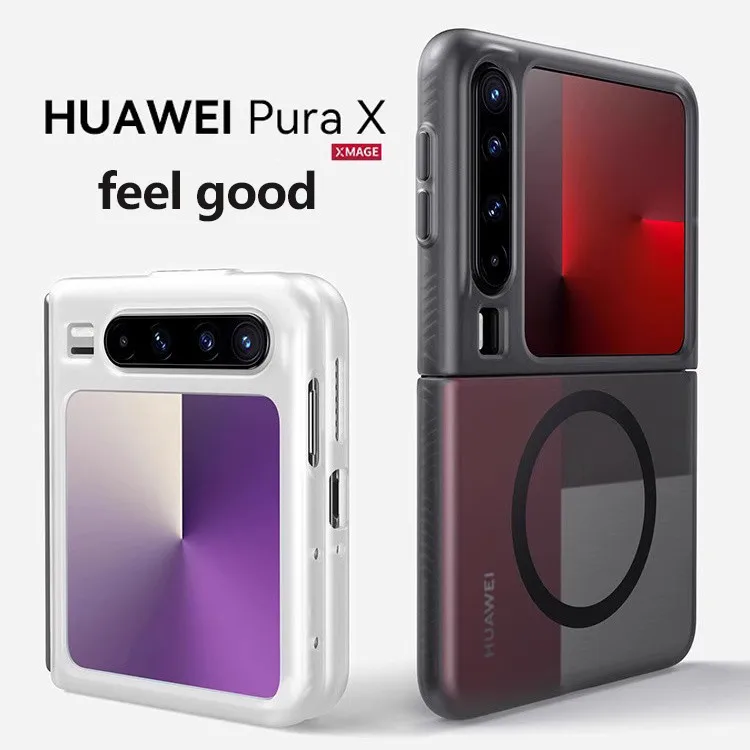 

Прозрачный чехол Magsafe для Huawei Pura X, чехол VDE-AL00, матовый жесткий прозрачный магнитный защитный чехол