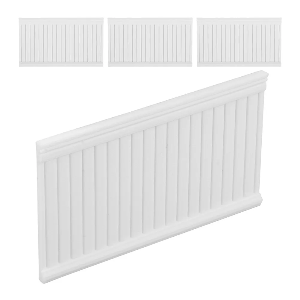 

4Pcs Miniature Dollhouse Wainscoting Panels Elegant Skirting Board Trim for Interior Wall Decoration Realistic Tiny House