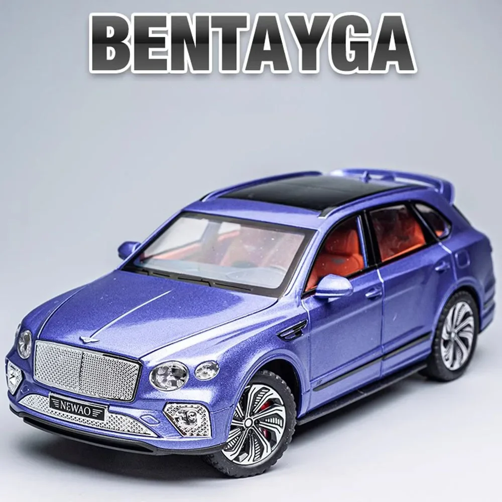 1:24 Bentayga Modello di Auto Giocattolo In Lega Pressofuso Suono Luce Tirare Indietro Assorbimento Degli Urti In Miniatura Fuoristrada Per Bambini Ragazzi Regali