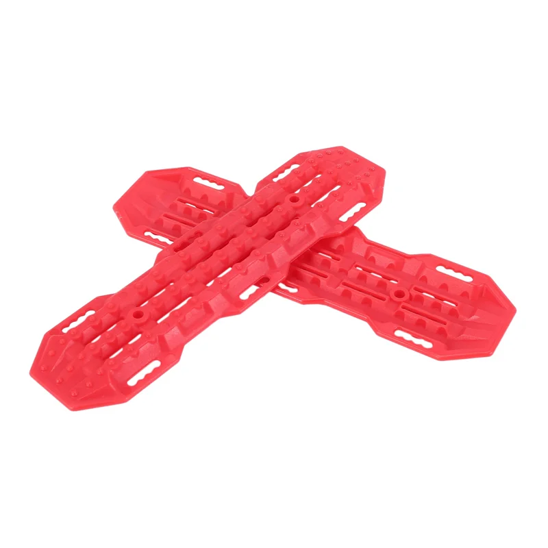 【Sleek Design】6Pcs Plastic Sand Ladder Recovery Ramps Board For 1:10 RC Crawler Axial SCX10 Tamiya CC01 TRX-4 D90 MST CFX,Red