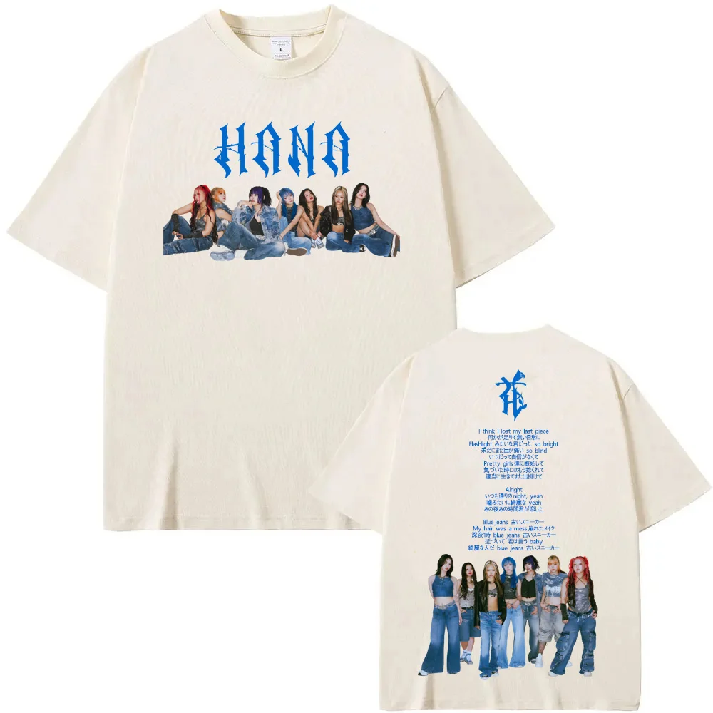 

HANA High Quality Metal GrungeTees Fashion T-Shirt Men Woman Casual Cotton Sleeve Oversized Classic Aesthetic Hooded Tshirts
