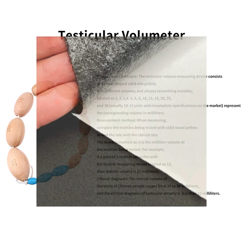 12 Kinds Of Size Wooden Orchidometer Testis Volume Meter Testis Volume Measurement For Testis Size Measure Male Tanner Stage