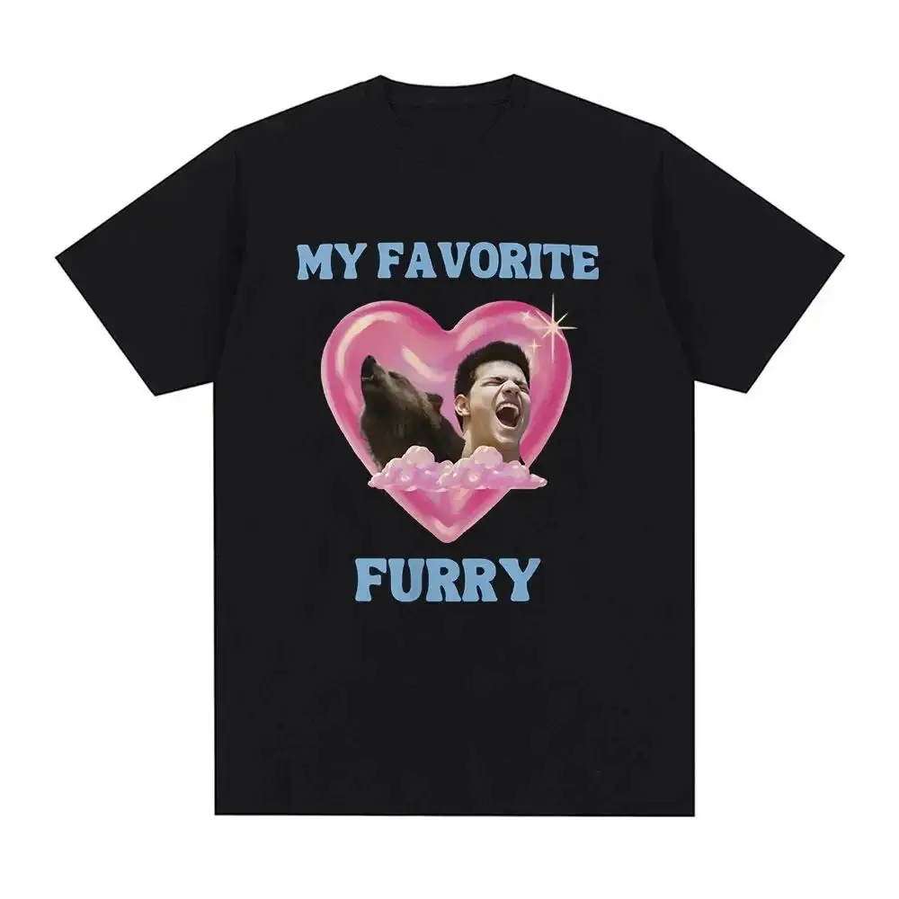 Jacob Black Is My Favorite Furry T-shirt Twilight Funny Meme T Shirt Y2K Harajuku Top Fashion Casual T-shirt Street Wear Unisex