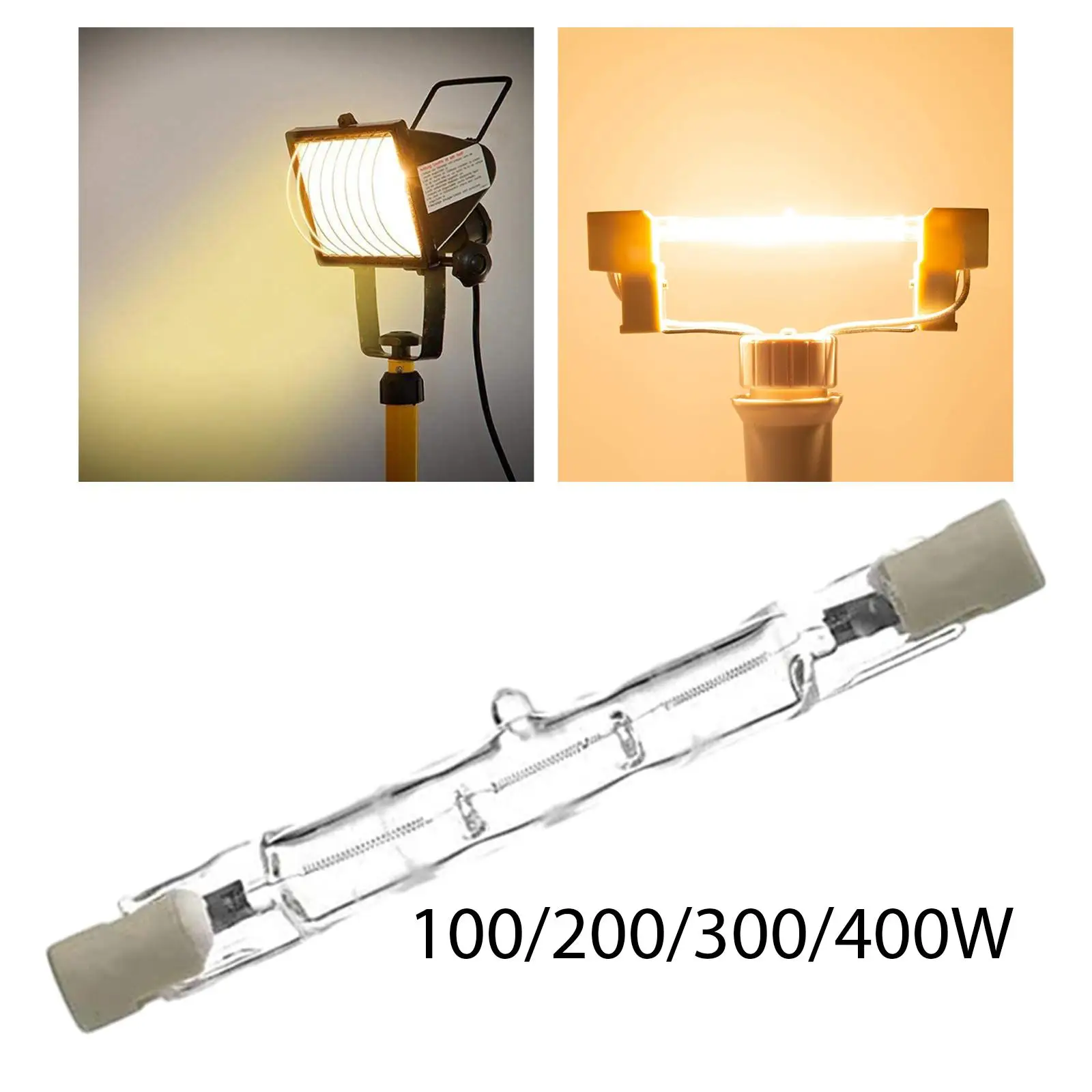 100W/200W/300W/400W 22-240V Halogen Linear Light Bulb High Power Corn Lamp Dimmable for Landscape Streetlight Ceiling