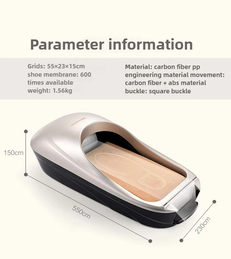 intérieur, machine à film pour chaussures intelligentes av