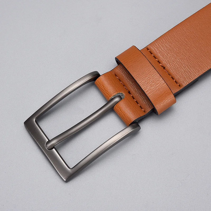 Classic Male PU Leather Brown Belts Luxury Famous Brand Designer Pin Buckle Waist Strap Belt For Men Jeans High Quality